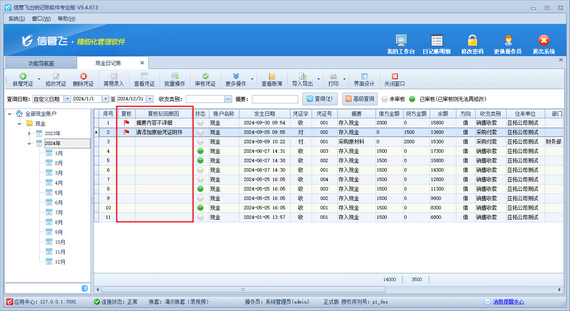 信管飞出纳记账软件：可复核驳回凭证，提升财务管理效率