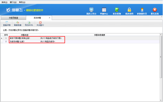 进销存软件如何设置软件登录自动预警负库存和库存上下限？